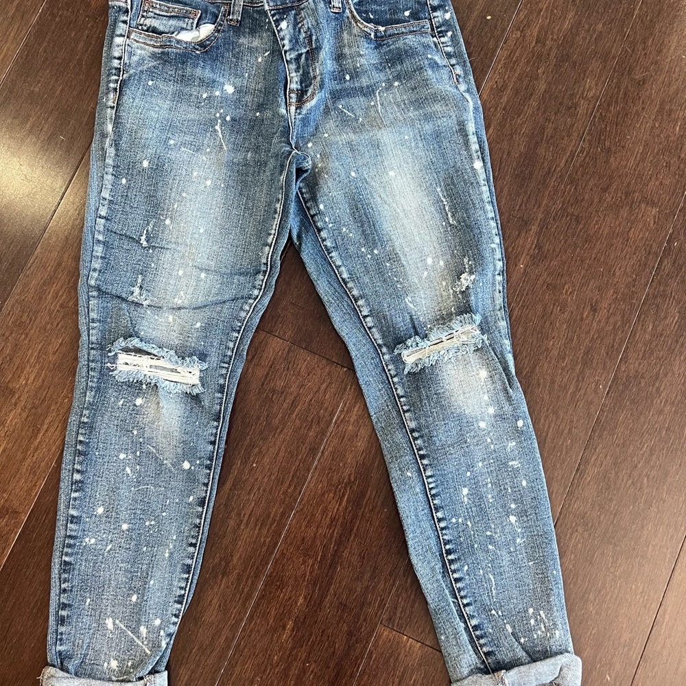 Wax Jean Light Blue Distressed Boyfriend Jeans